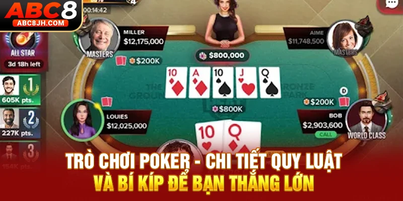 Trò Chơi Poker - Chi Tiết Quy Luật Và Bí Kíp Để Bạn Thắng Lớn